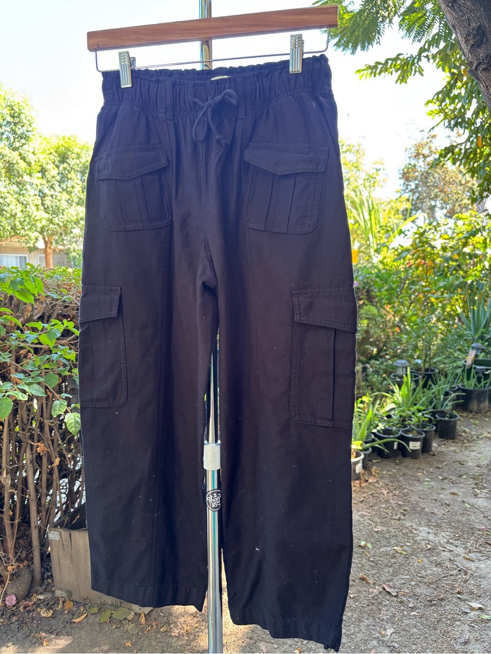 Wilfred Free Aritzia Utility Cargo Elastic Waist High Rise Relaxed Fit Size 4